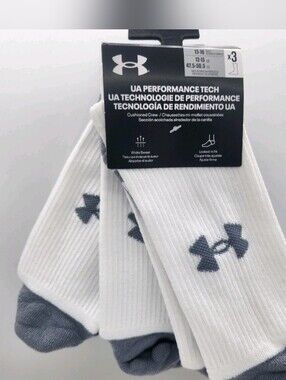 3 Pair Under Armour Tech Crew Socks